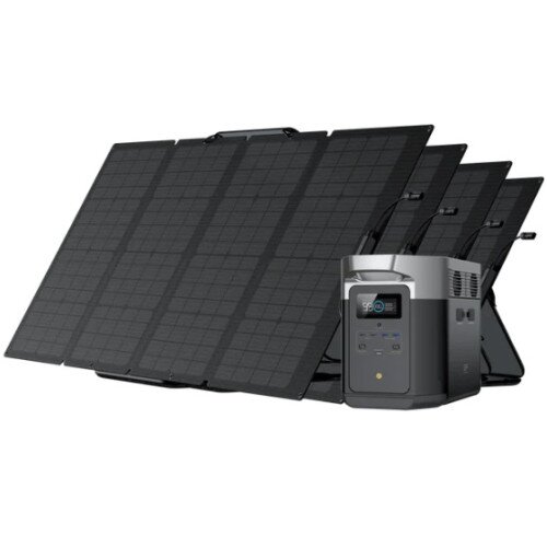 EcoFlow Delta Max Solar Generator with 4 160W Portable Solar Panel