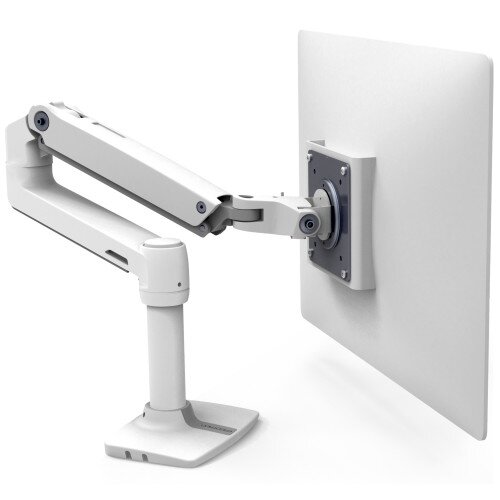 Ergotron LX Desk Monitor Arm - 2-Piece Clamp - White