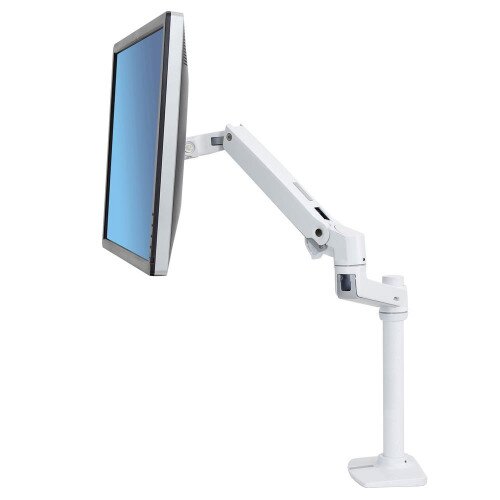 Ergotron LX Desk Monitor Arm, Tall Pole (white) Monitor Mount