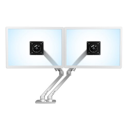 Ergotron MXV Desk Dual Monitor Arm - Polished Aluminum