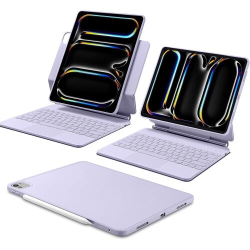 ESR Rebound Magnetic Keyboard Case 360 - iPad Pro 13” (2024) - US Layout - Purple