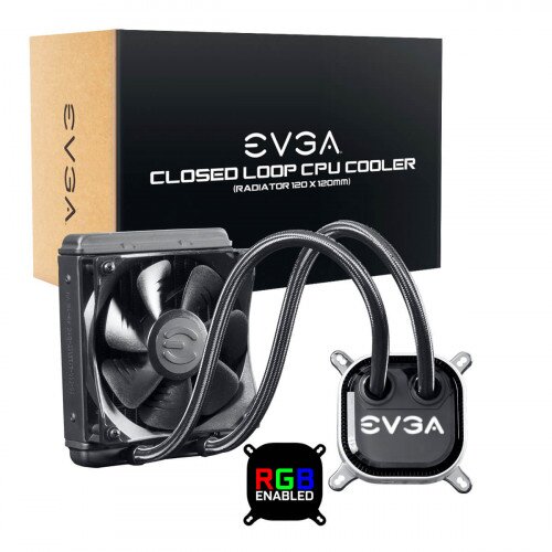EVGA CLC 120 Liquid / Water CPU Cooler, RGB LED Cooling