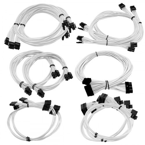 EVGA G2/G3/GP/P2/T2 Power Supply Cable Set (Individually Sleeved) - White