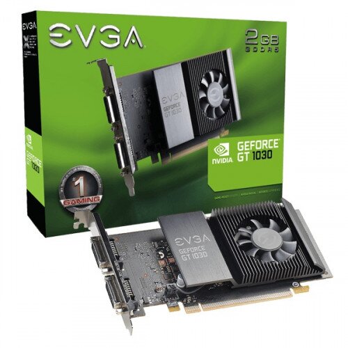 EVGA GeForce GT 1030 SC, 2GB GDDR5, Single Slot Graphics Card