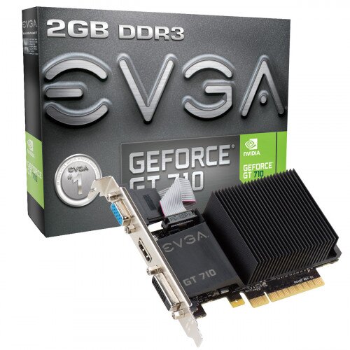 EVGA GeForce GT 710 2GB (Dual Slot, Passive) Graphics Card