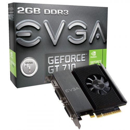 EVGA GeForce GT 710 2GB (Single Slot, Dual DVI) Graphics Card
