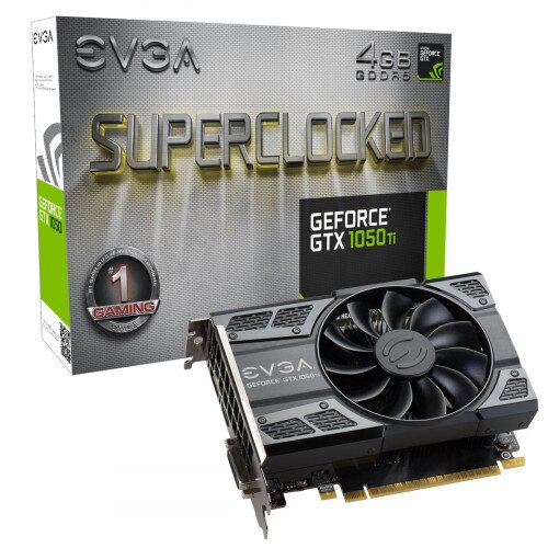 EVGA GeForce GTX 1050 Ti SC Gaming, 4GB GDDR5, ACX 2.0 (Single Fan) Graphics Card