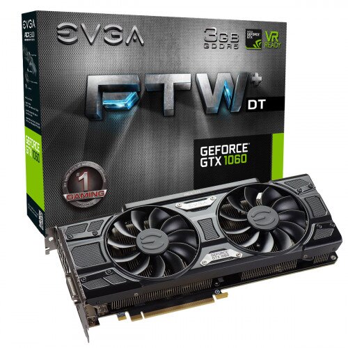 EVGA GeForce GTX 1060 FTW+ DT Gaming, 3GB GDDR5, ACX 3.0 & LED Graphics Card