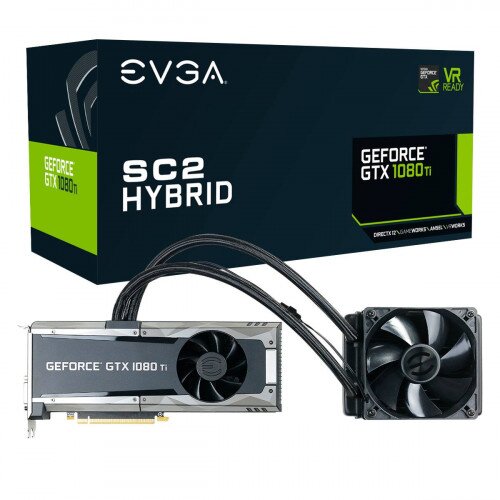 EVGA GeForce GTX 1080 Ti SC2 HYBRID Gaming, 11GB GDDR5X, HYBRID & LED, iCX Technology - 9 Thermal Sensors Graphics Card