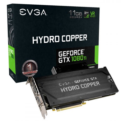 EVGA GeForce GTX 1080 Ti SC2 Hydro Copper Gaming, 11GB GDDR5X, Hydro Copper Waterblock & RGB LED, iCX Technology - 9 Thermal Sensors Graphics Card
