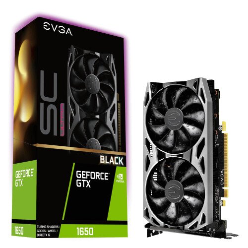 EVGA GeForce GTX 1650 SC ULTRA BLACK GAMING Dual Fan Graphics Card
