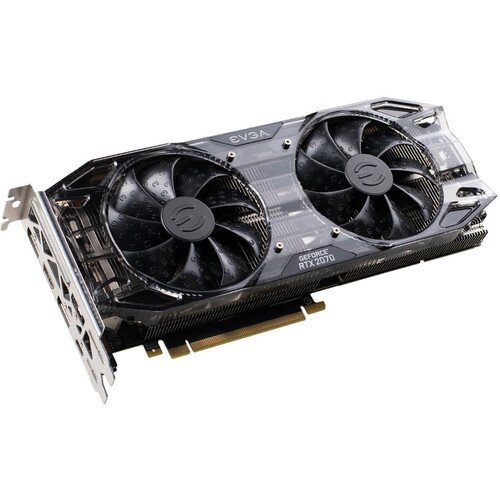 EVGA GeForce RTX 2070 XC Black Edition Gaming, 08G-P4-2071-KR, 8GB GDDR6, Dual HDB Fans & RGB LED Graphics Card