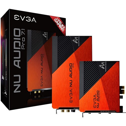 EVGA NU Audio Pro 7.1 Surround Lifelike Audio PCIe RGB LED Backplate Designed with Audio Note