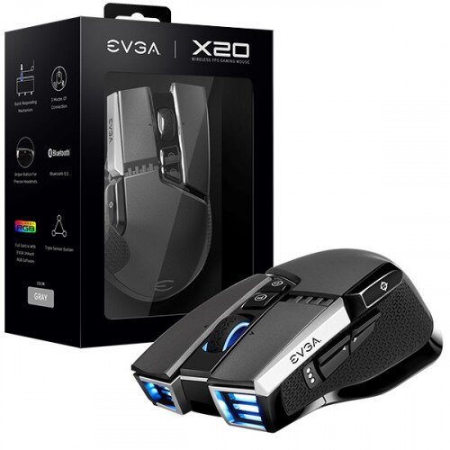 EVGA X20 Wireless Gaming Mouse - Grey