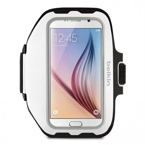 Belkin Sport-Fit Plus Armband for Galaxy S5/S6/S7 - Whiteout