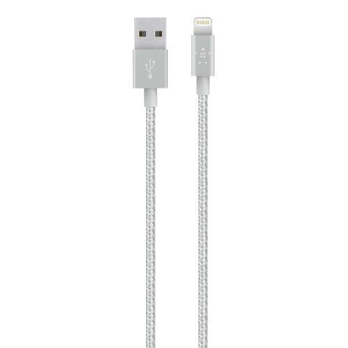 Belkin MIXIT Metallic Lightning to USB Cable - Silver - 4.0 - Feet - 1-Pack