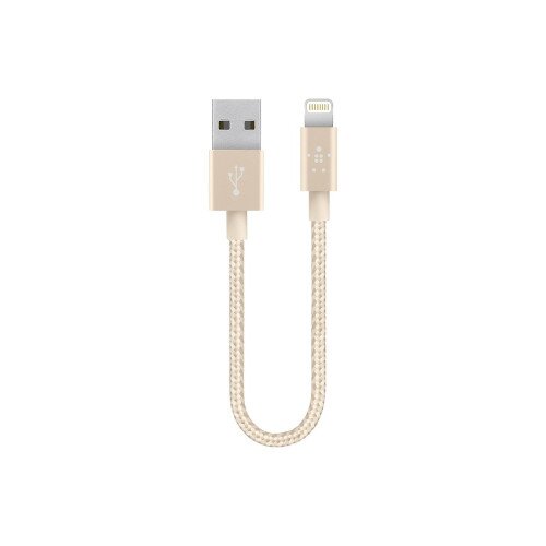 Belkin MIXIT Metallic Lightning to USB Cable - Gold - 6.0 - Inches - 1-Pack