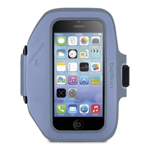 Belkin Sport-Fit Plus Armband for iPhone 5/5s/5c and iPhone SE - Slate/Pale Blue