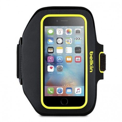 Belkin Sport-Fit Plus Armband for iPhone 6 - Blacktop/Limelight