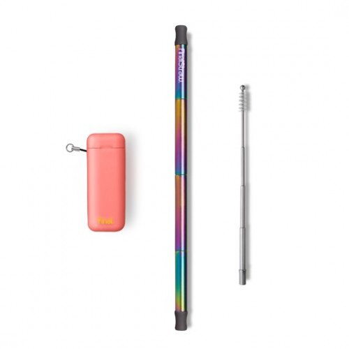 FinalStraw Reusable Drinking Straw with Case - Rainbow - Healthy Coral
