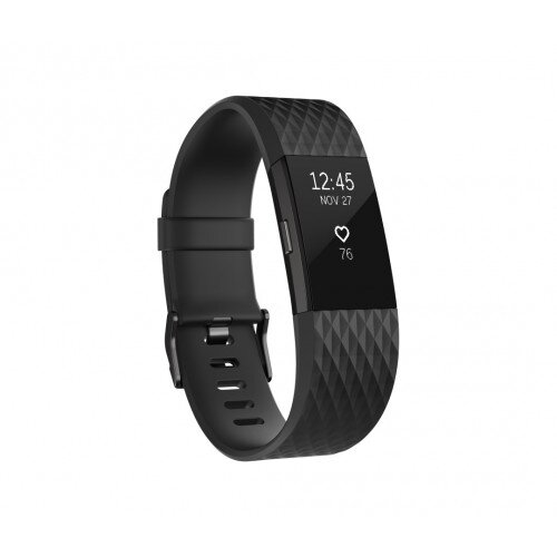Fitbit Charge 2 Fitness Wristband - Special Edition - Black / Gunmetal - Large