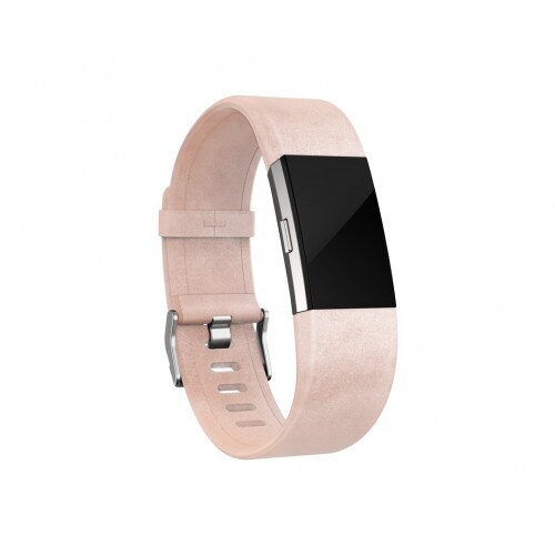 Fitbit Charge 2 Leather Band - Blush Pink - Large