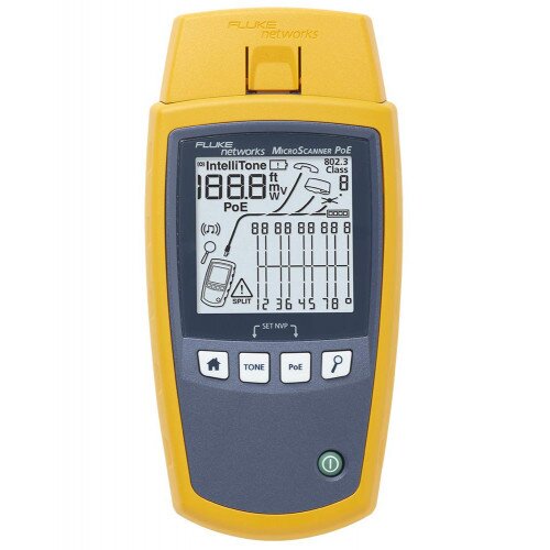 Fluke Networks MicroScanner PoE (Power Over Ethernet) Cable Verifier