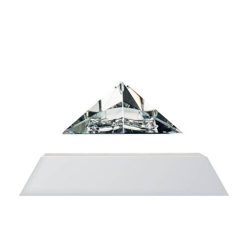Flyte Py Levitating Crystal Pyramid - Clear - White