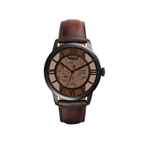 Fossil Townsman Automatic Leather Smart Watch - Dark Brown