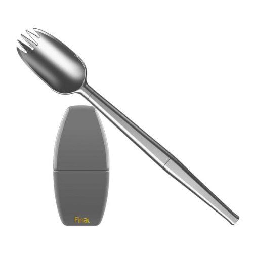 FinalStraw Cutlery Spork - Silver - FinalSpork - Shark-Butt Grey