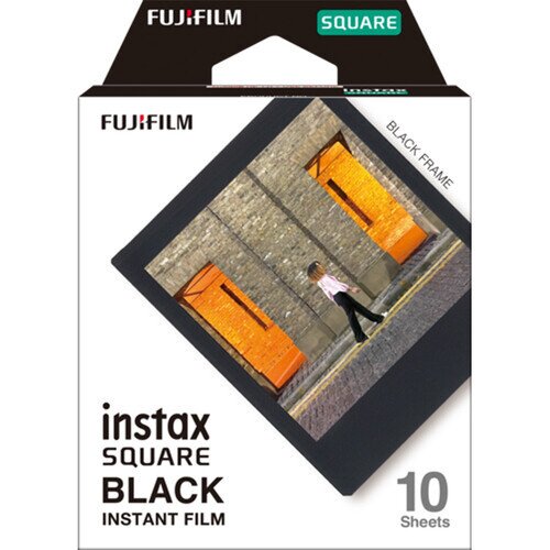 Fujifilm Instax SQUARE Film - Black - 10 Sheets