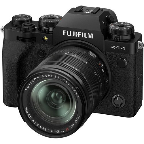 Fujifilm X-T4 Mirrorless Digital Camera - 18-55mm Lens - Black