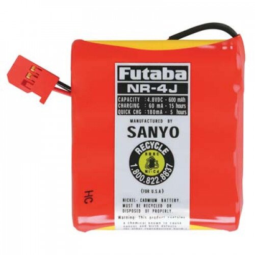 Futaba NR4J NiCd 4C 4.8V 600mAh Flat Receiver J