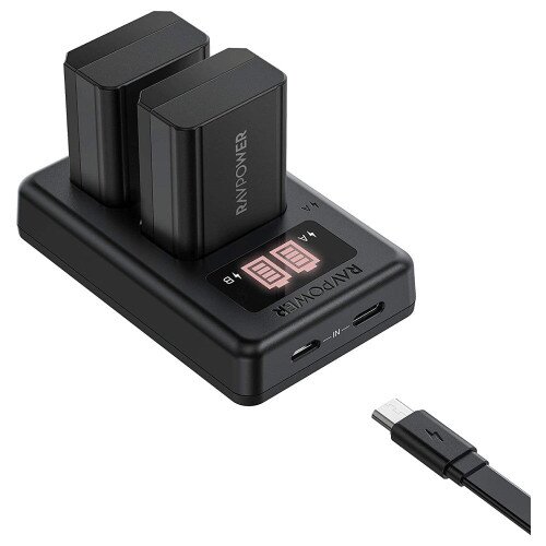 RAVPower NP-FW50 Camera Battery Charger Set for Sony - RP-PB056