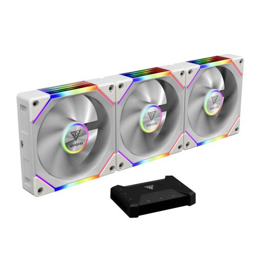 Gamdias AEOLUS P2-1203U ARGB PWM 120mm Fan Pack - White