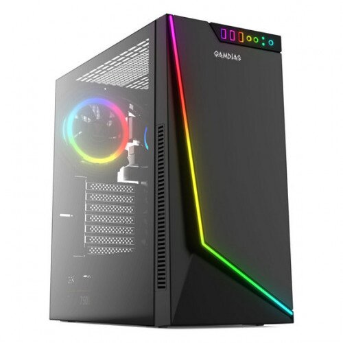 Gamdias Argus M1 Tempered Glass RGB Mid-Tower Chassis Computer Case