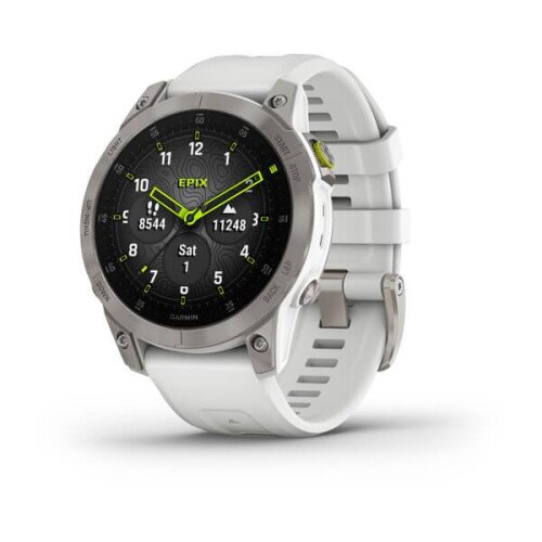 Garmin epix (Gen 2) Premium Active Smartwatch - Sapphire - White Titanium