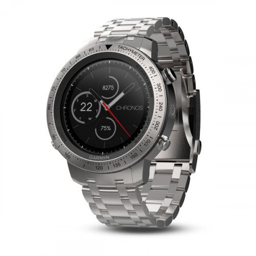 Garmin fenix Chronos GPS Multisport Watch - Brushed Stainless Steel Band