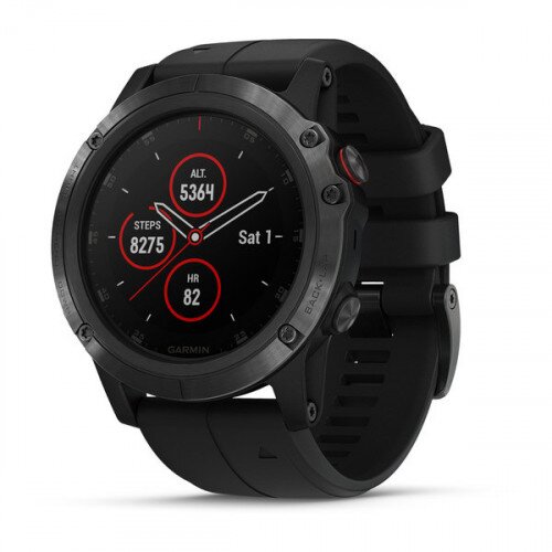 Garmin fenix 5X Plus - Sapphire, Black with Black Band