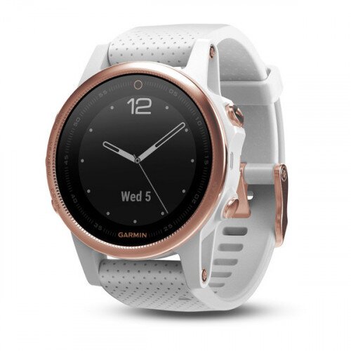 Garmin fenix 5S Rose Goldtone Sapphire with White Band - 42mm
