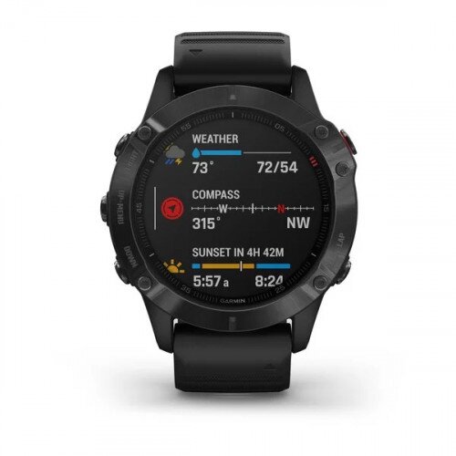 Garmin fenix 6 Pro Multi Sport Watch - Black with Black Band - 47mm