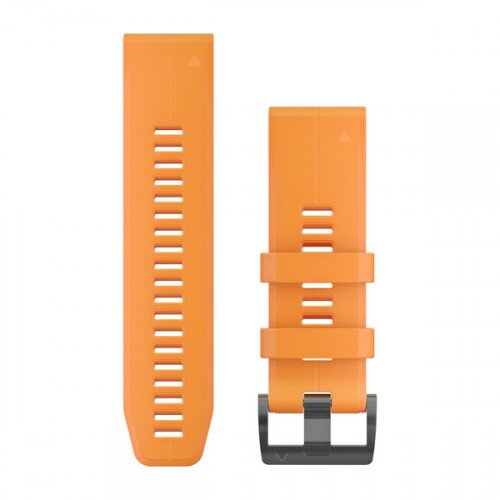 Garmin QuickFit 26 Watch Bands - Solar Flare Orange Silicone