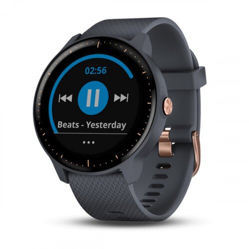 Garmin vivoactive 3 Music GPS Smartwatch - Granite Blue with Rose Gold Hardware