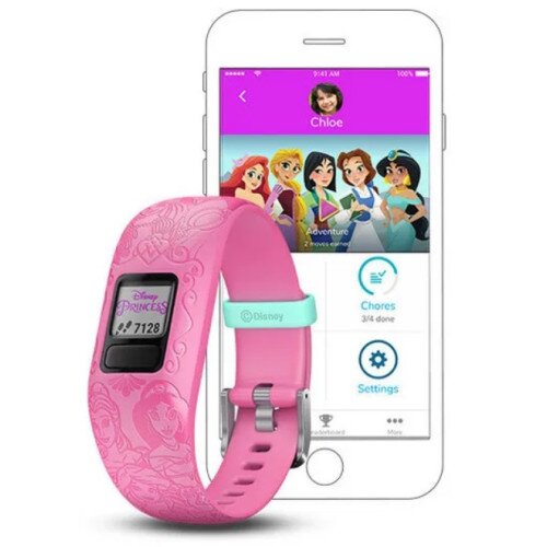 Garmin vivofit jr. 2 Activity Tracker - Disney Princess - Ariel, Rapunzel, Belle, Mulan & Jasmine - Adjustable