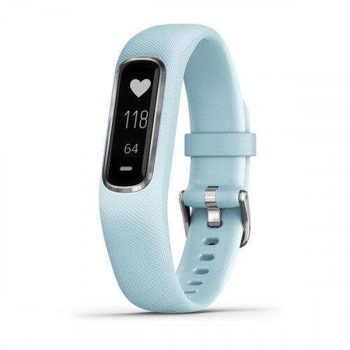 Garmin vivosmart 4 Smart Activity Tracker - Azure Blue with Silver Hardware - Small/Medium