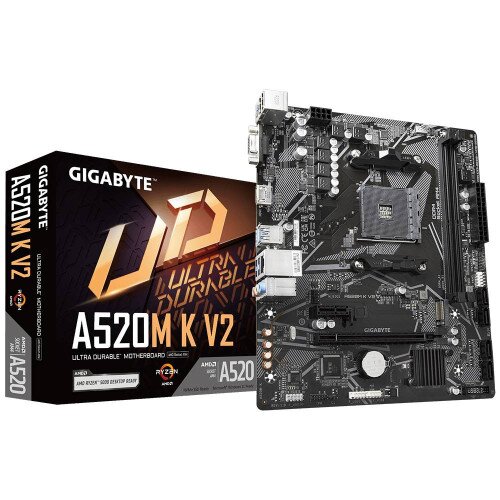 Gigabyte A520M K V2 (Rev. 1.0) Ultra Durable Motherboard