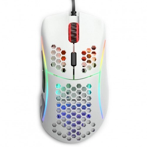 Glorious Model D Minus Matte RGB Gaming Mouse - White