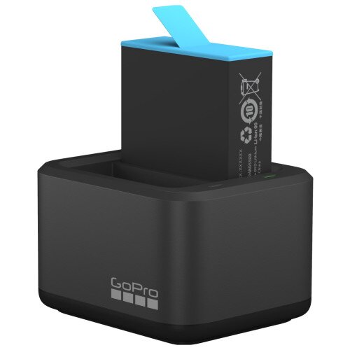 GoPro Dual Battery Charger + Spare Battery for HERO10 & HERO9 Black