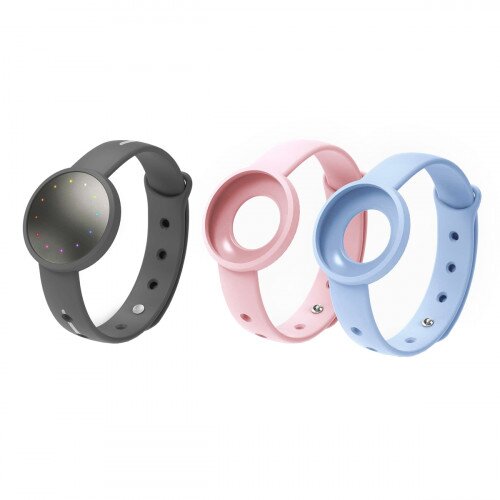 Misfit Shine 2 + Accessory Pack Bundle - Hampton 2-Pack - Gray Sport Band with Reflect Accent