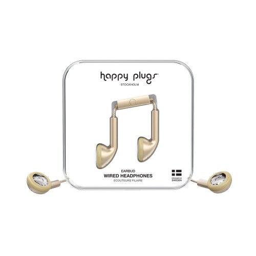 Happy Plugs Earbud Wired Headphones - Matte Gold